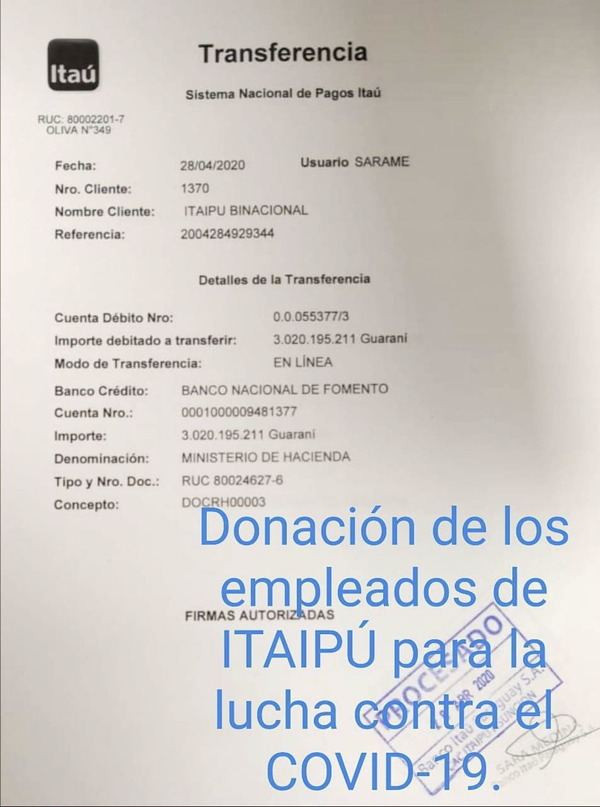 En Itaipu ocultan información sobre millonaria donación - Noticde.com