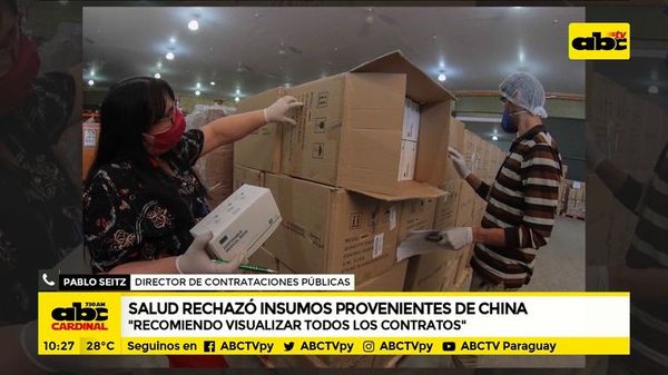 Salud rechazó insumos provenientes de China - ABC Noticias - ABC Color