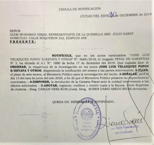 Ordenan REAPERTURA de proceso por ESTAFA contra José Velázquez Popov de Uniexpress Cambios S.A.