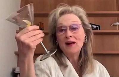 El divertido video de Meryl Streep emborrachándose a distancia con sus amigas - SNT