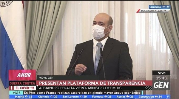 HOY / "El valor de la plataforma es el proceso de rendición de cuentas al pueblo paraguayo", Alejandro Peralta Vierci, ministro de la Mitic