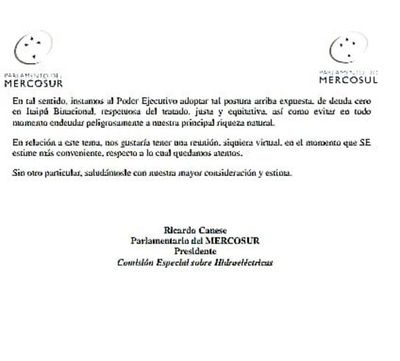 Piden informe al vicepresidente sobre posible préstamo de Itaipú - Nacionales - ABC Color
