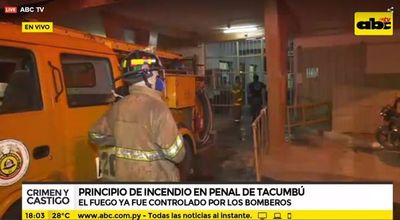 Principio de incendio en Tacumbú fue controlado y desmienten rumores sobre amotinamiento  - Noticiero Cardinal - ABC Color