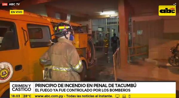 Principio de incendio en Tacumbú fue controlado y desmienten rumores sobre amotinamiento - Noticiero Cardinal - ABC Color