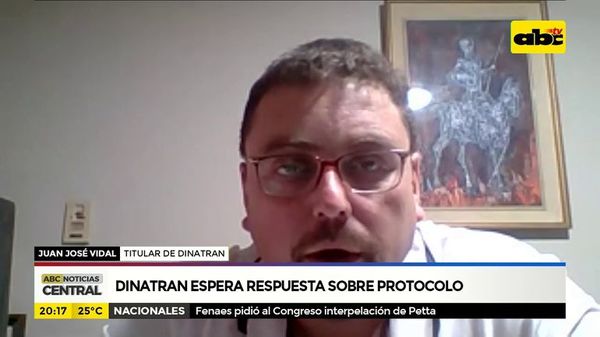 Dinatran espera respuesta sobre protocolo - ABC Noticias - ABC Color
