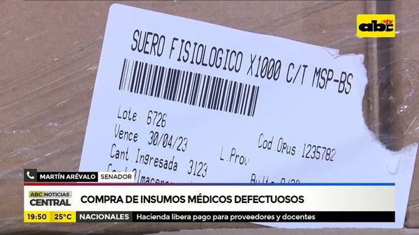 Compra de insumos médicos defectuosos - ABC Noticias - ABC Color