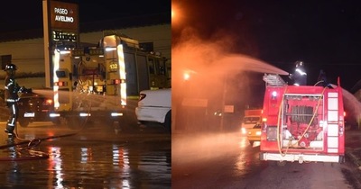 Bomberos “rojos y amarillos” realizan trabajos de desinfección