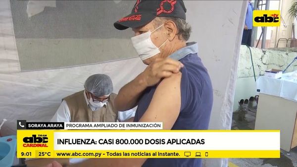 Influenza: Casi 800.000 dosis aplicadas - ABC Noticias - ABC Color