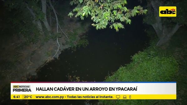 Hallan cadáver en un arroyo en Ypacaraí - ABC Noticias - ABC Color