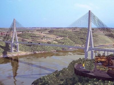 Alistan terreno de base para una de las torres principales del segundo puente con Brasil - Nacionales - ABC Color