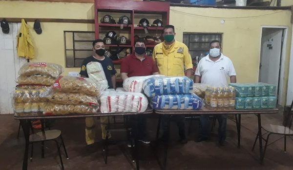 Fiscal entrega alimentos a Bomberos Voluntarios de Minga Guazú – Diario TNPRESS