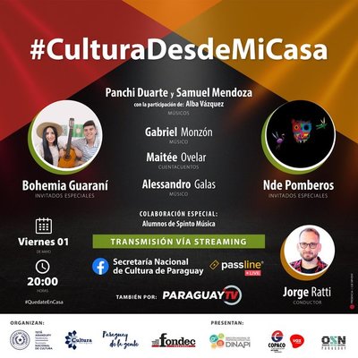 Cultura desde mi Casa este viernes por Paraguay TV - .::RADIO NACIONAL::.