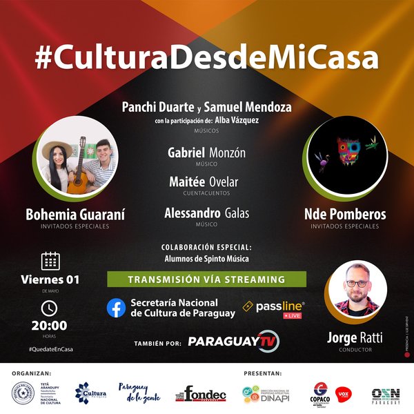 Cultura desde mi Casa este viernes por Paraguay TV - .::RADIO NACIONAL::.