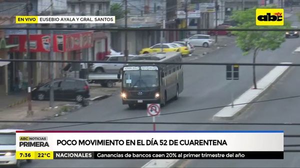 Poco movimiento en el día 52 de cuarentena - ABC Noticias - ABC Color