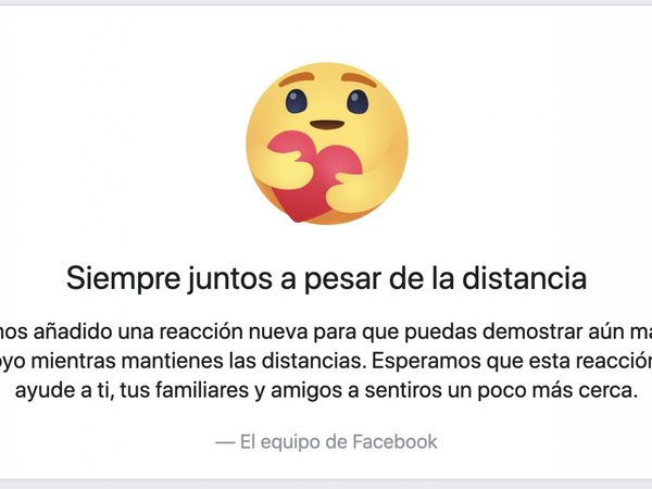 "Me importa" se llama la nueva reacción que habilitó Facebook por la pandemia