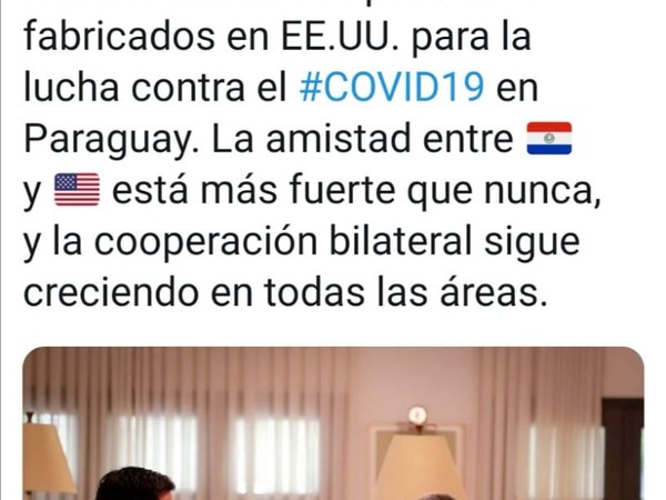 EE.UU donará respiradores a Paraguay