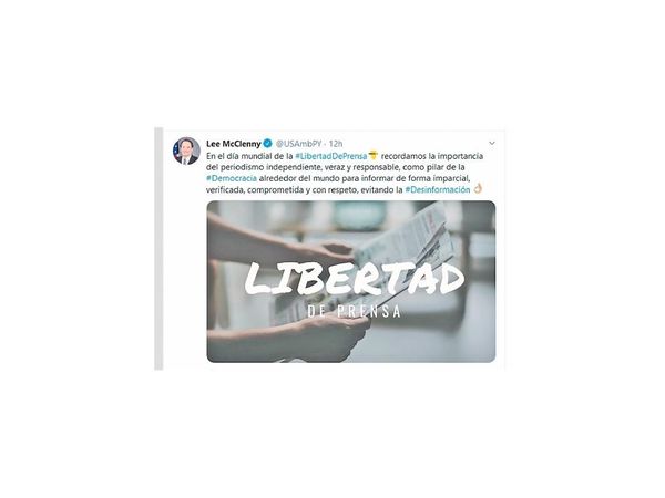 Embajador de EEUU insta a que se evite la desinformación
