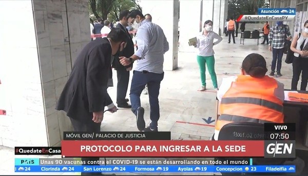 Palacio de Justicia reinicia sus actividades con estricta medida sanitaria a cumplir - ADN Paraguayo