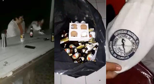 PILLAN A MÉDICOS TOMANDO CERVEZA EN HOSPITAL DE CLÍNICAS