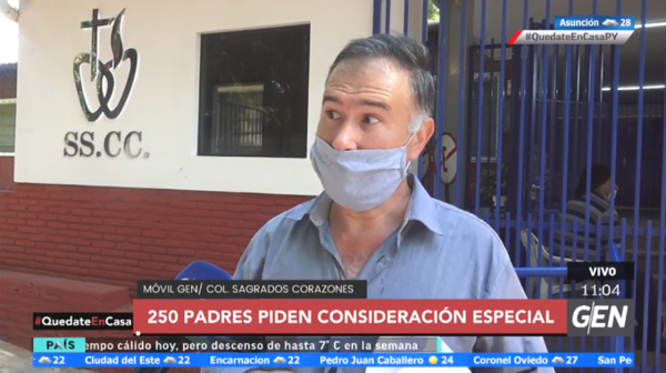 HOY / Padres del Colegio Sagrados Corazones de Jesús y María piden a las autoridades de la institución una reconsideración en cuanto al monto de las cuotas
