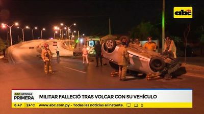 Militar falleció tras volcar con su vehículo - ABC Noticias - ABC Color