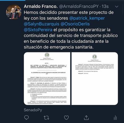 Proyecto de ley para habilitar vehículos especiales