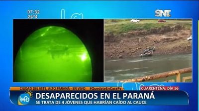 Cuatro hombres siguen desaparecidos en el río Paraná