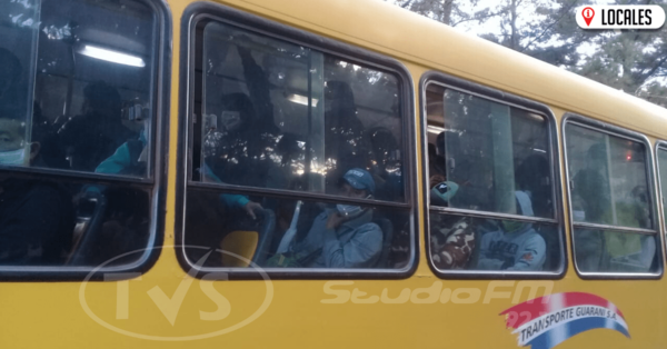 PMT de Encarnación tuvo que intervenir en buses rebasados en el primer día de cuarentena inteligente