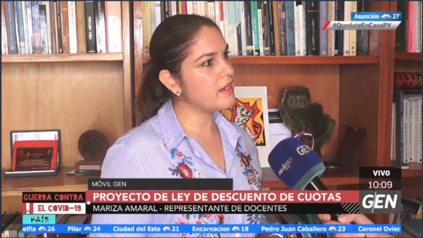 HOY / Mariza Amaral, representante de docentes, sobre el proyecto de Ley de descuento de cuotas en instituciones educativas privadas