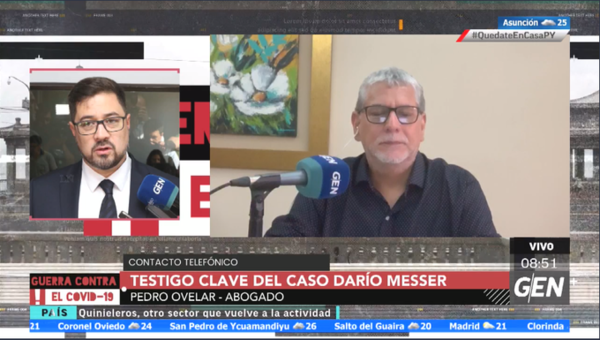 HOY / Abogado Pedro Ovelar, representante legal de Horacio Cartes, sobre declaraciones del testigo clave del caso Darío Messer