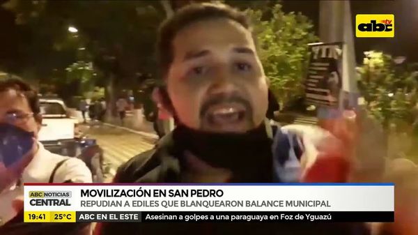 Movilización en San Pedro: Repudian a ediles que blanquearon balance municipal - ABC Noticias - ABC Color