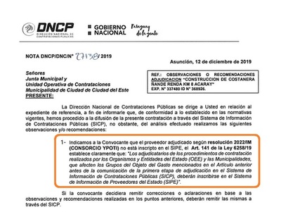 “HISTORICO” negociado del intendente Prieto es IMPUGNADO por Contrataciones Pública
