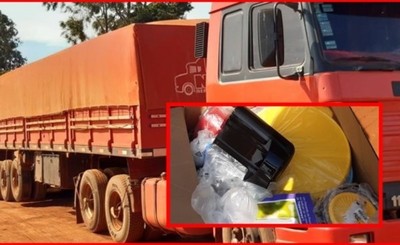 Mujer detenida al mando de camión con mercaderías de contrabando