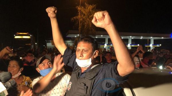 Radialista Edgar Chilavert fue recibido por una multitud