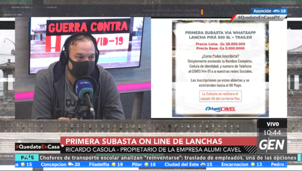 HOY / Ricardo Casola, propietario de la empresa Alumi Cavel, sobre la primera subasta online de lanchas