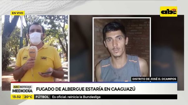 Fugado de albergue estaría en Caaguazú - ABC Noticias - ABC Color