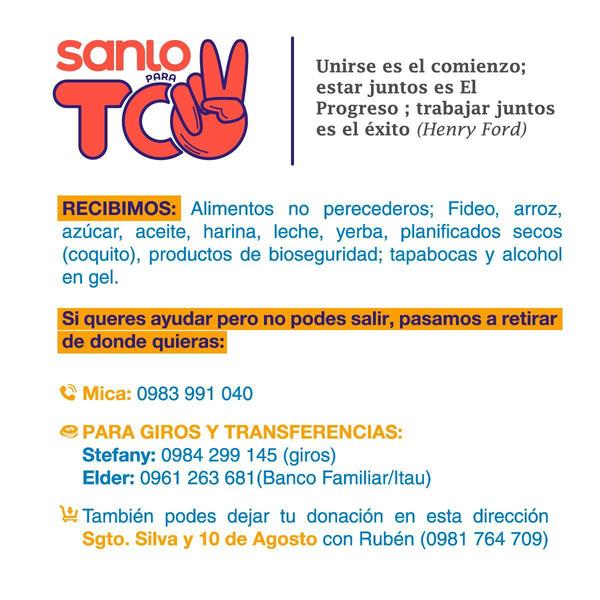 Sanlo Para Todos: Jóvenes buscan contagiar solidaridad » San Lorenzo PY