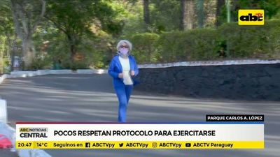Parque Carlos A. López: Pocos respetan protocolos para ejercitarse - ABC Noticias - ABC Color