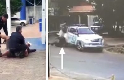 Malabarista zarandeó a una unidad policial | Crónica