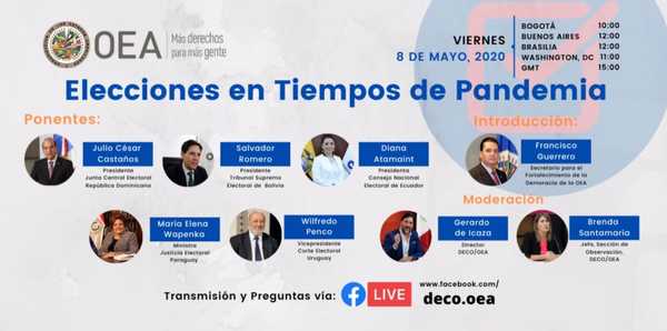 OEA organiza panel "Elecciones en tiempos de pandemia" - .::RADIO NACIONAL::.