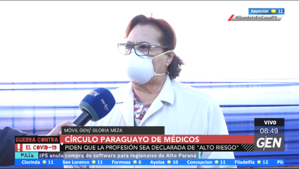 HOY / El Circulo Paraguayo de Médicos pide que la profesión sea declarada de alto riesgo