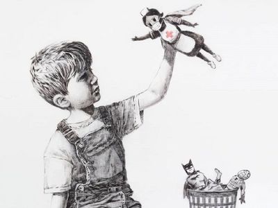 Banksy dedica un mural al trabajo de los sanitarios en un hospital inglés