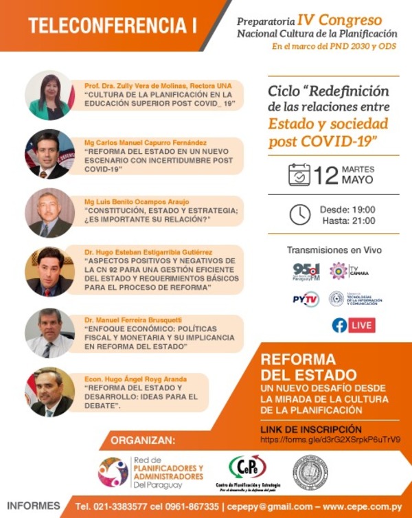 Analizarán la reforma del Estado mediante dos teleconferencias - Noticde.com