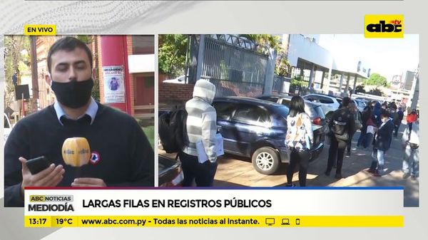 Largas filas en Registros Públicos - ABC Noticias - ABC Color