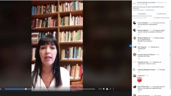 HOY / Realizan capacitación online sobre el expediente judicial electrónico con masiva participación