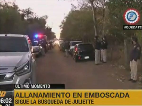 Caso Juliette: Megaoperativo de búsqueda con más de 200 policías en Emboscada