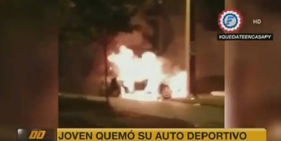 Joven incinera su deportivo para "llamar la atención de sus padres"