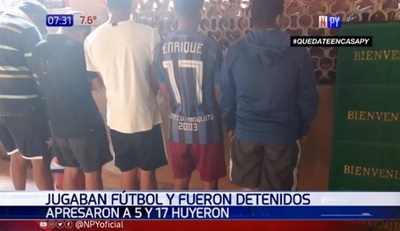 Policía detiene a jóvenes que disputaban torneo de futbol en la Chacarita