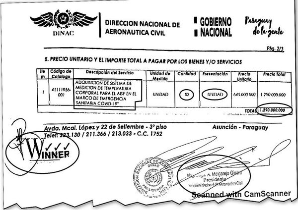 Senac abre investigación sobre la compra de termómetros en la Dinac - Nacionales - ABC Color