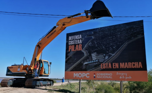 HOY / Llegan maquinarias e inician obras en la futura defensa costera de Pilar